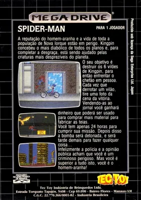 Spider-Man (World) (Sega) box cover back